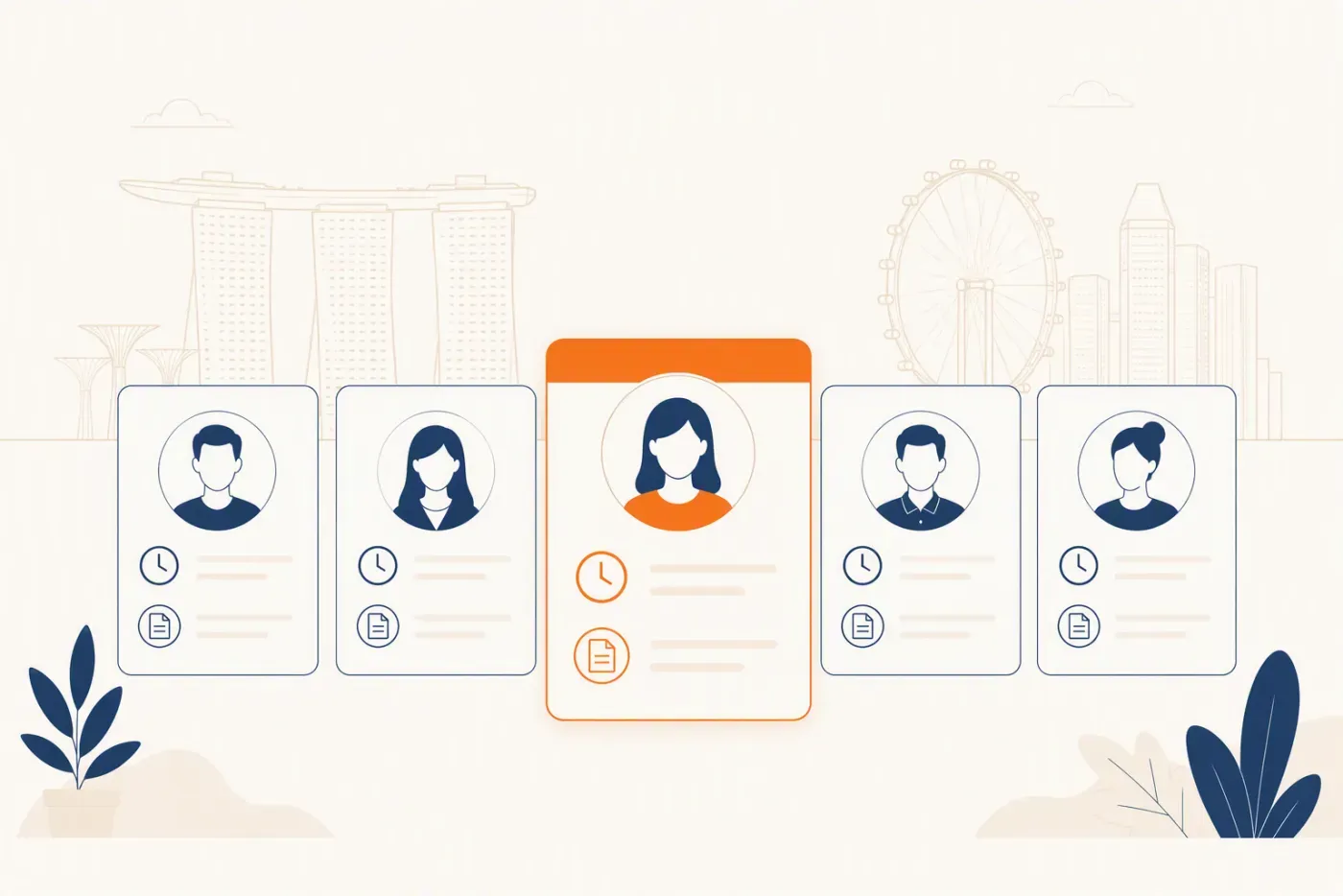 Employee records with contract and pass expiry tracked