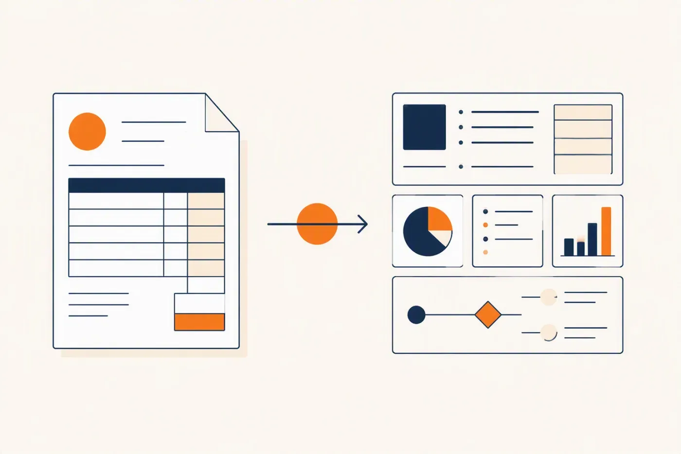 A PDF invoice being converted into structured machine-readable data